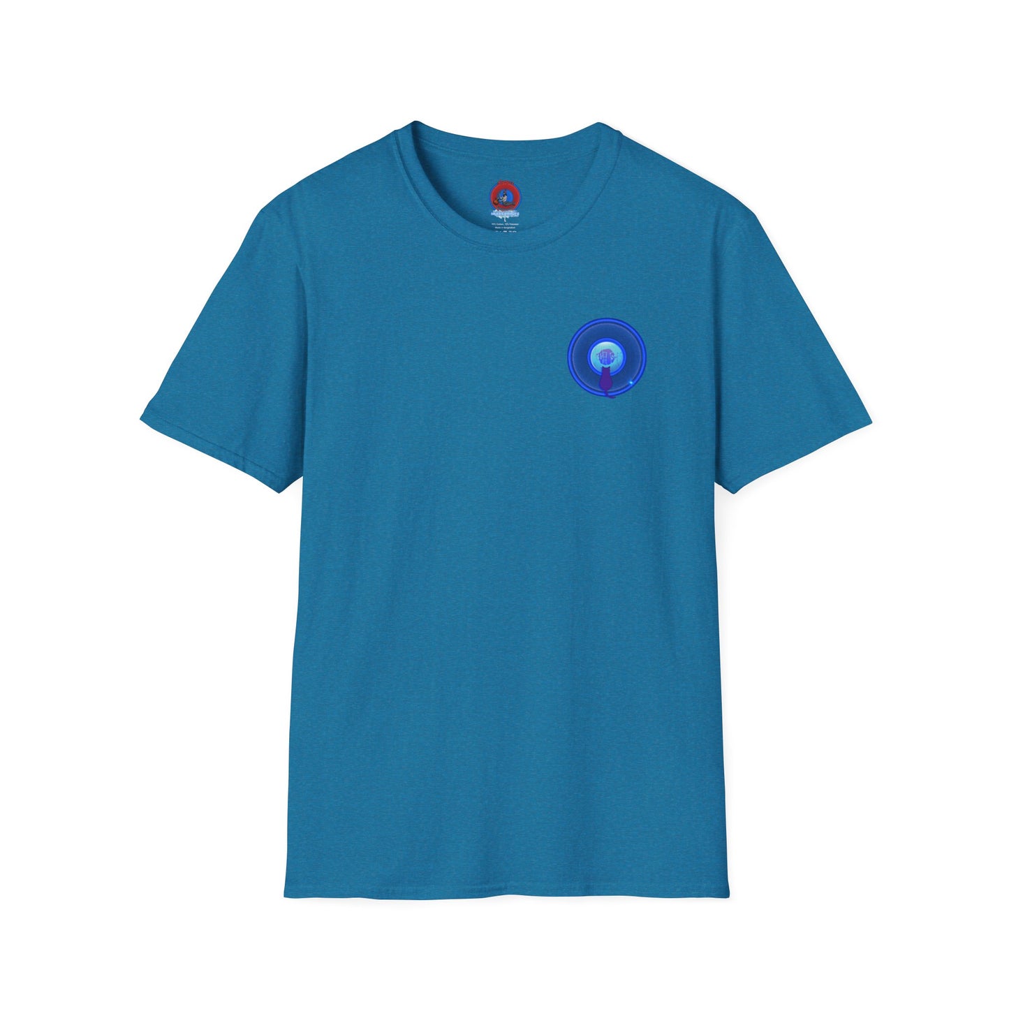 Classic Donut Tee - Unisex Soft-Style - "Cats: The Donut" - rustic blue/blue donut - variant 2