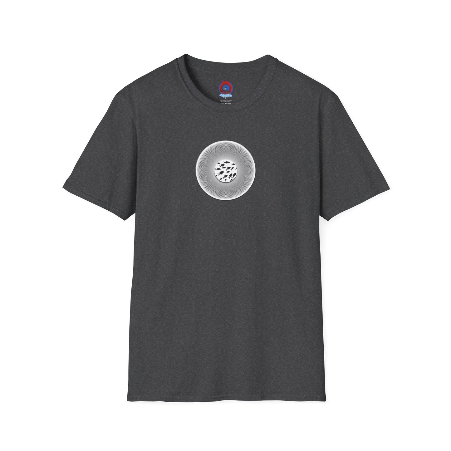 Classic Donut Tee - Unisex Soft-Style - "If I'm Swimming By" - variant 1 - white - textured donut