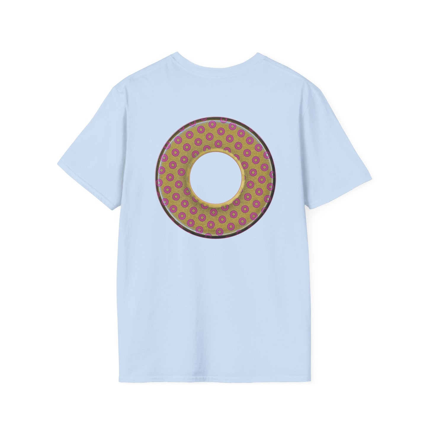 Plain Donuts/Unisex Soft-Style - "Plain Electric Paradoxical Donuts" - gold/pink donuts