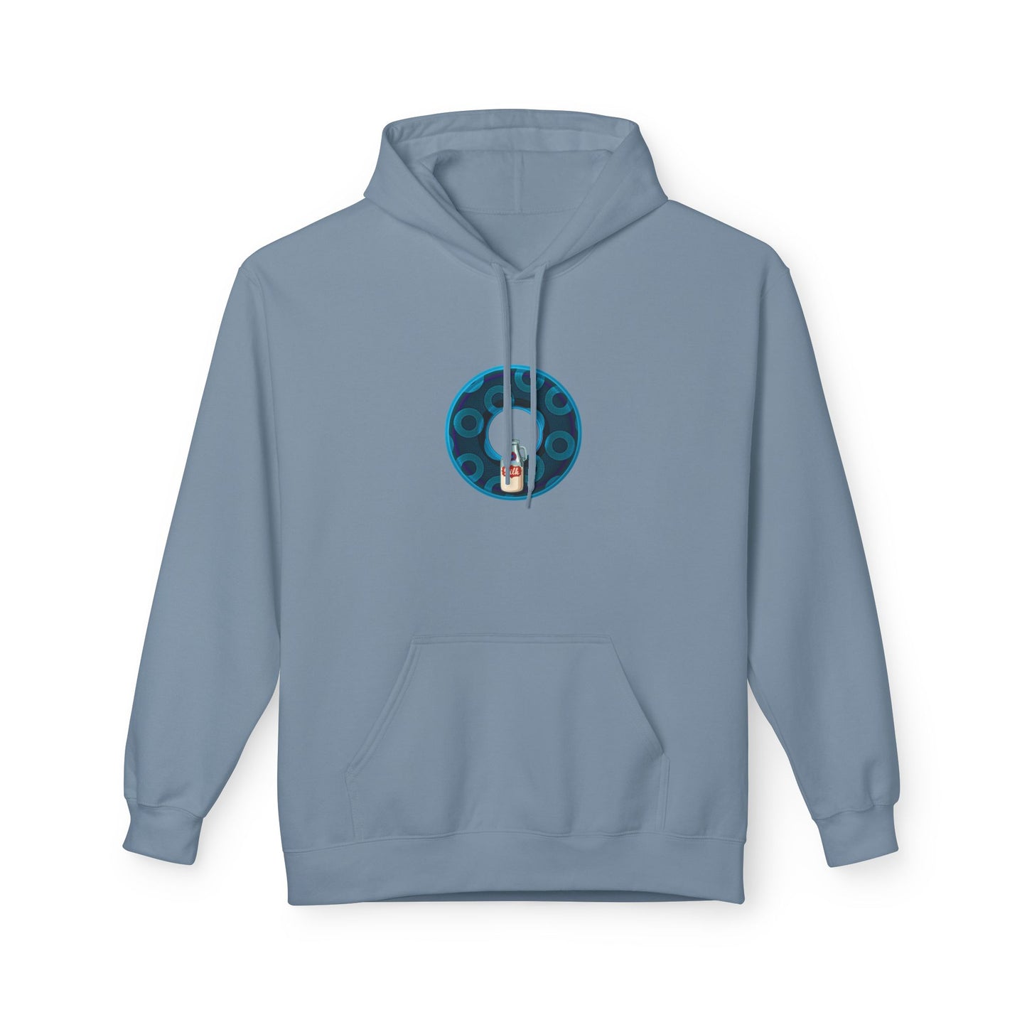Fleece Harry Hoodies [Midweight Soft-style] - "Wooked Cream Dairy - YEMSG Donut" - blue/blue rustic paradox donut - variant 7