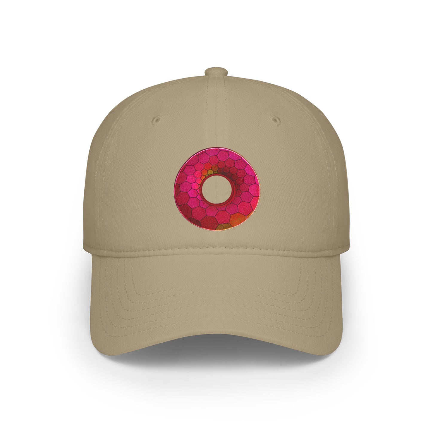 Lumpy Donut Baseball Cap - "Plain Hexadonut" - variant 3 - magenta hexadonut w/