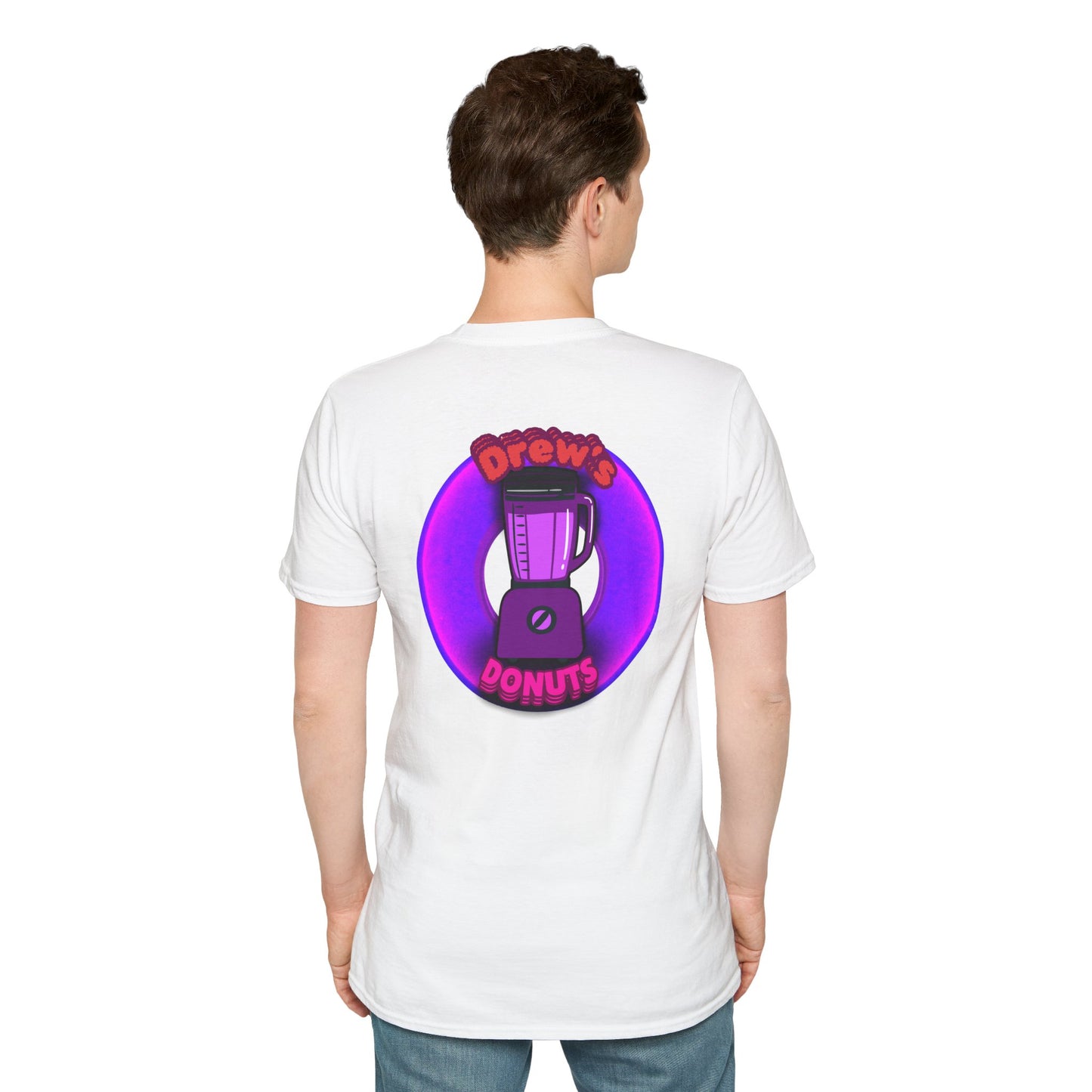 Classic Donut Tee - Unisex Soft-Style - "Drew's Donuts" - series 1.0 - purple donut