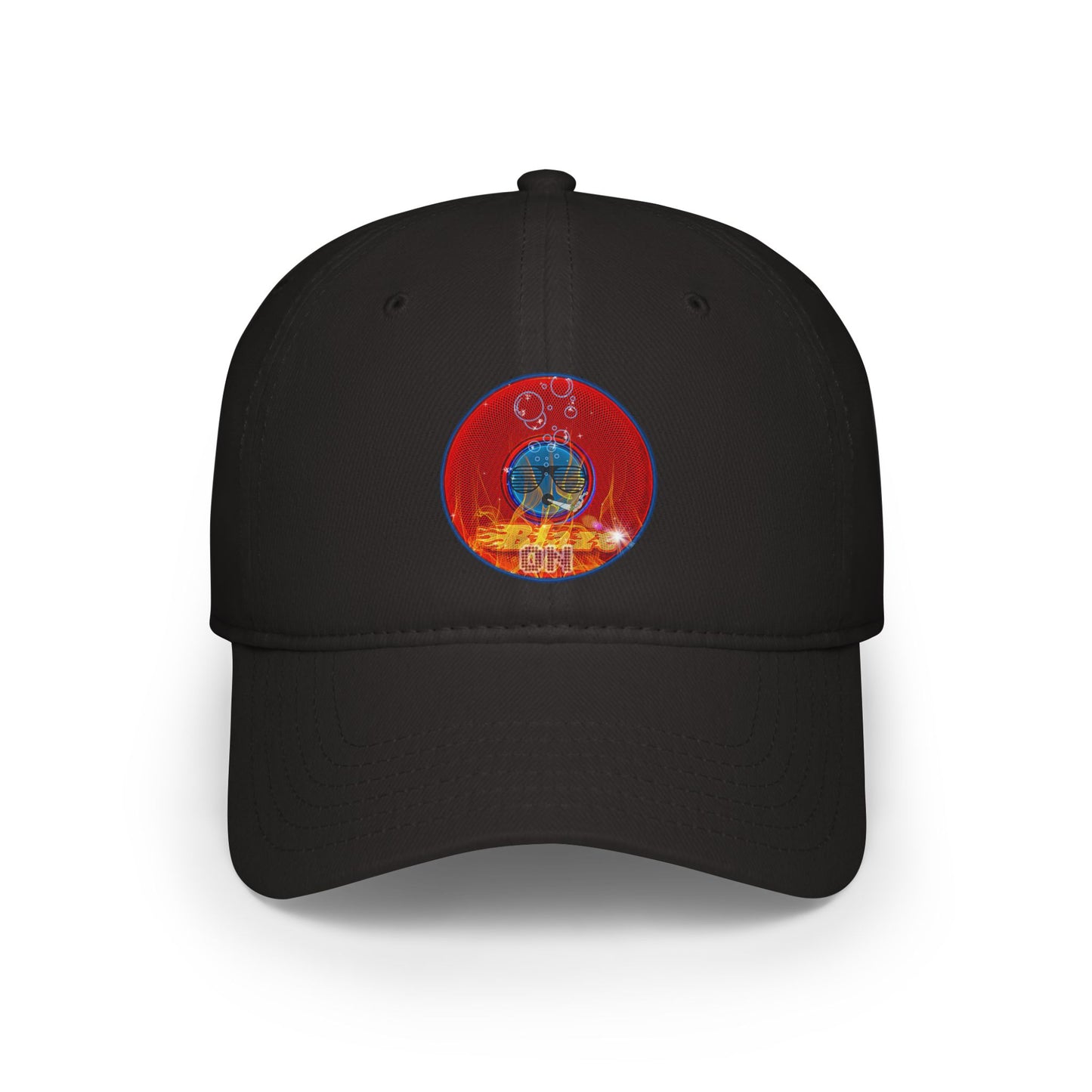 Lumpy Donut Baseball Cap - "The Blazed Donut Cap" - red phatty donut w/