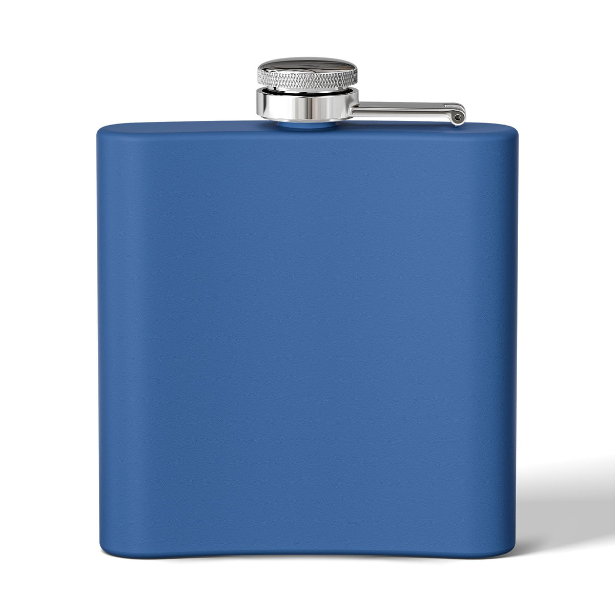 Lump's Donut Flask 6 oz -  "Donuts R Phree" - red/blue rustic donut - [*w/your choice of 6 backgrounds]