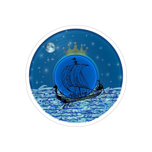 Donut Bumper/Outdoor Sticker - "The Official Donut of the Prince" - series 1.0 - blue donut - [Die-Cut] 6"x 6"