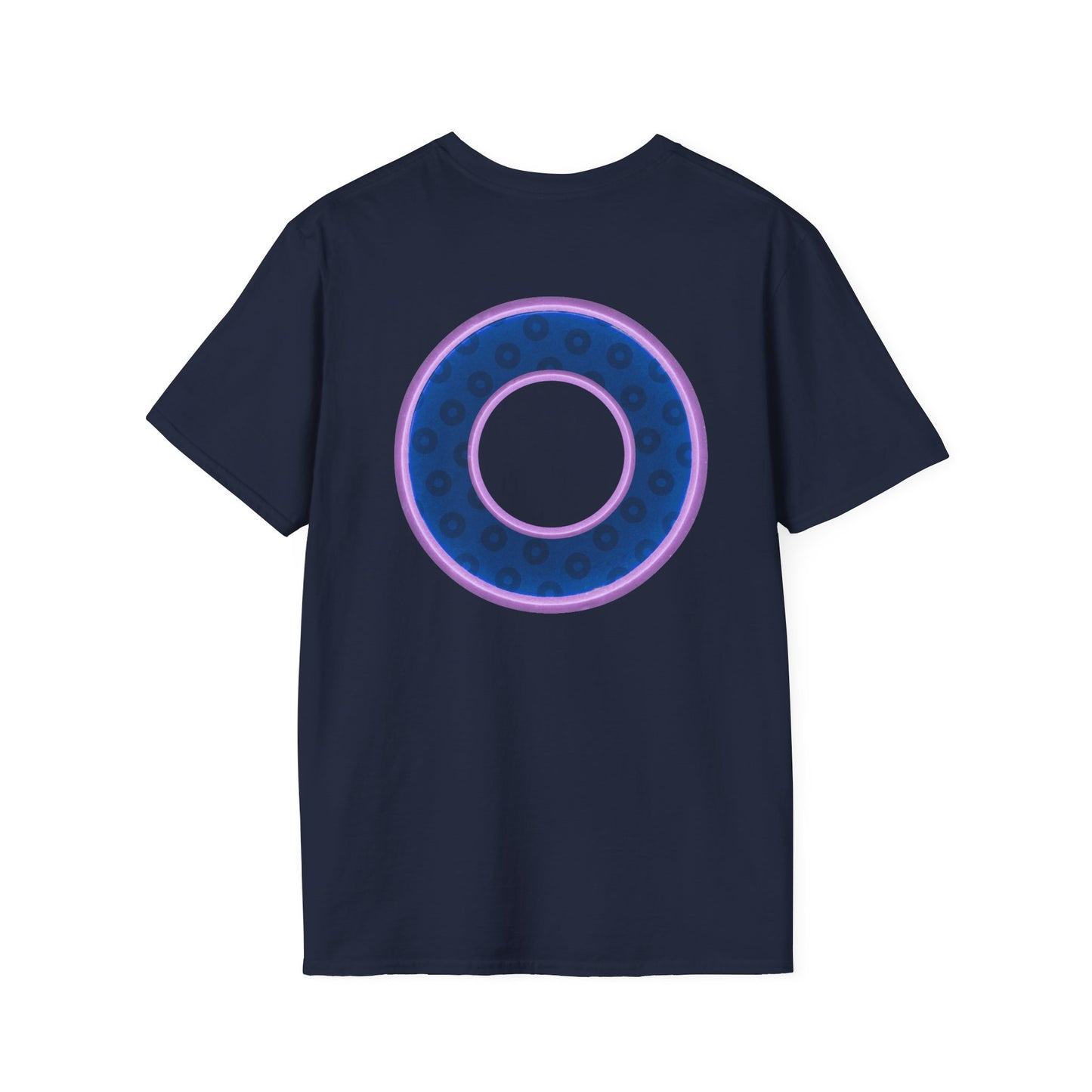 Plain Donuts/Unisex Soft-Style - "Plain Wide Mouthed Paradoxical Donuts" - dark blue/light purple donuts
