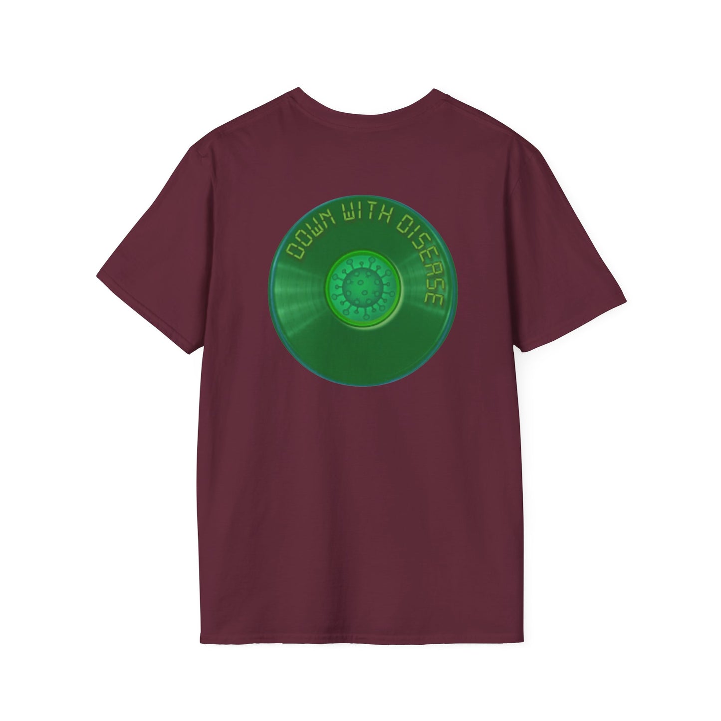 Classic Donut Tee - Unisex Soft-Style - "Down with this Donut Tee" - green donut