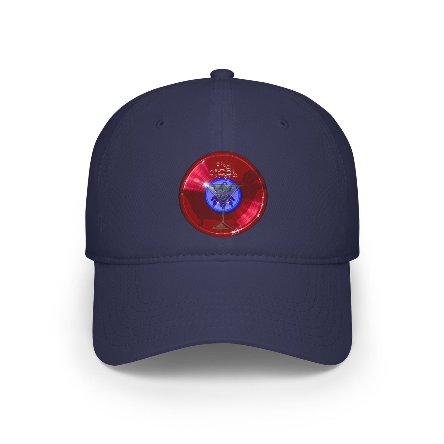 Lumpy Donut Baseball Cap - "The Joker's Personal Cap" - variant 1 - vivid red record donut w/