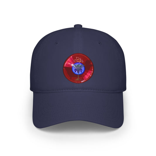 Lumpy Donut Baseball Cap - "The Joker's Personal Cap" - variant 1 - vivid red record donut w/