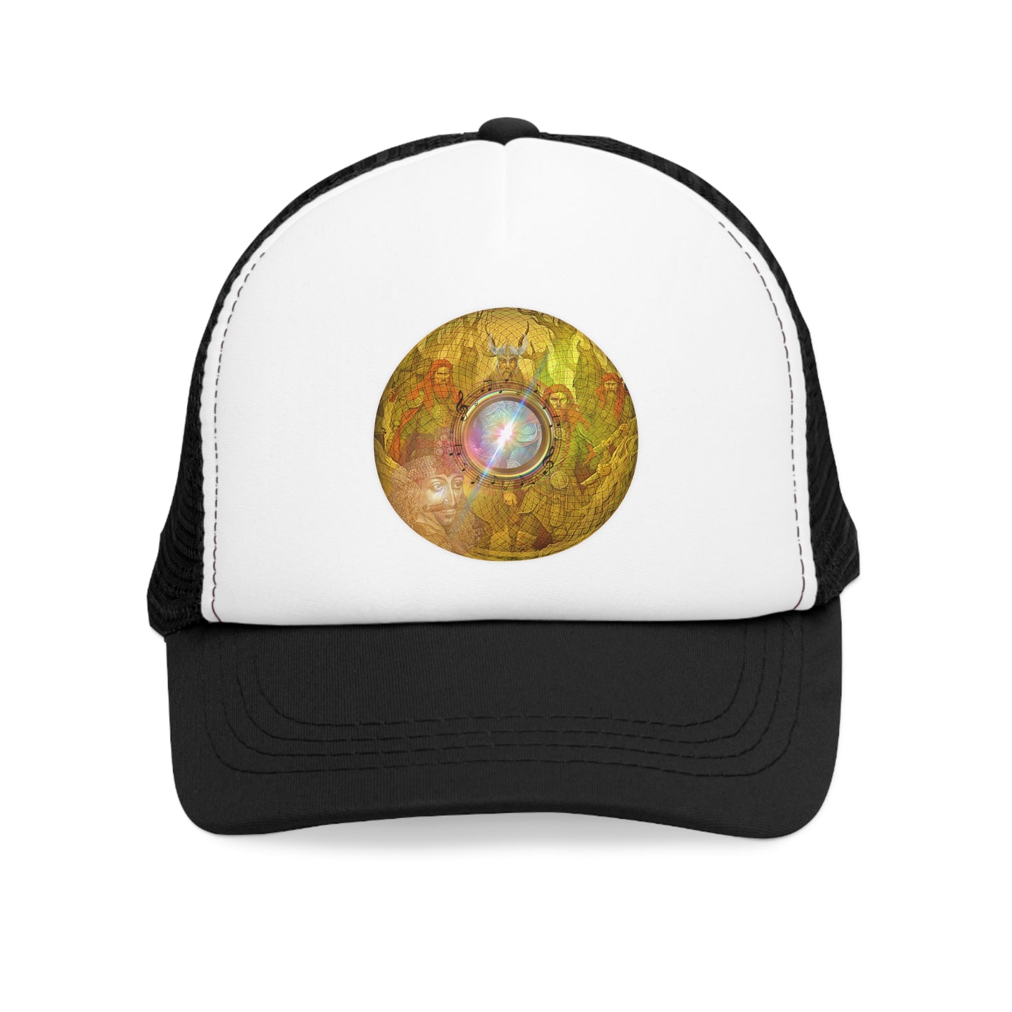 Lumpy Trucker Hat - "Diego's Band of Viking Warriors" - gold donut