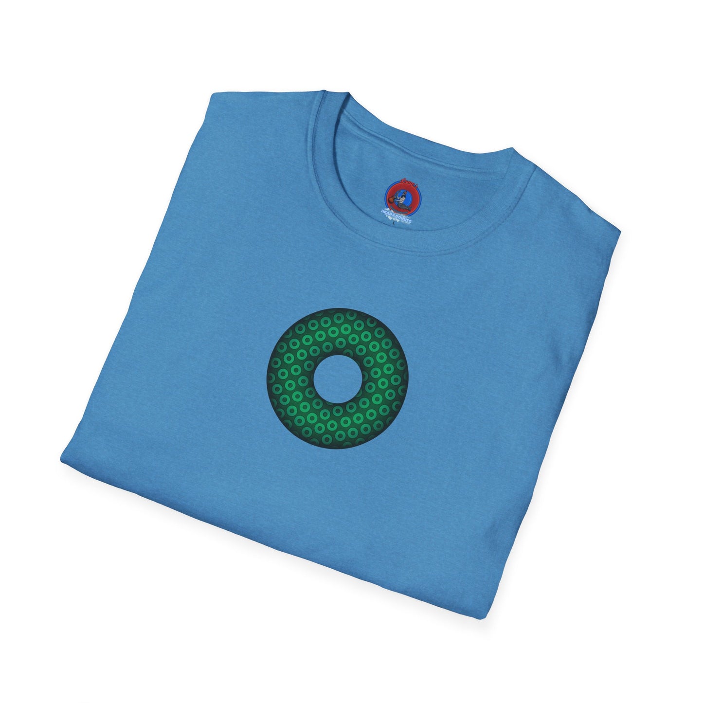 Plain Donuts/Unisex Soft-Style - "Plain Paradoxical Grided Donuts" - green/dark green donuts