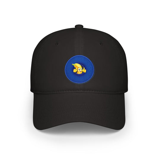 Lumpy Donut Baseball Cap - "This Donut Hat is Bananas" - variant 5 - vivid blue donut w/