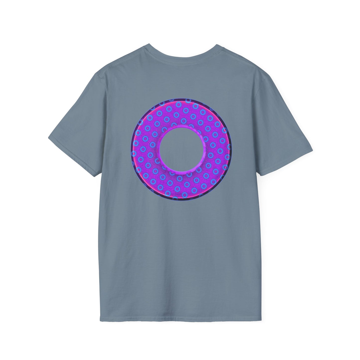 Plain Donuts/Unisex Soft-Style - "Plain Electric Paradoxical Donuts" - bright purple/blue donuts