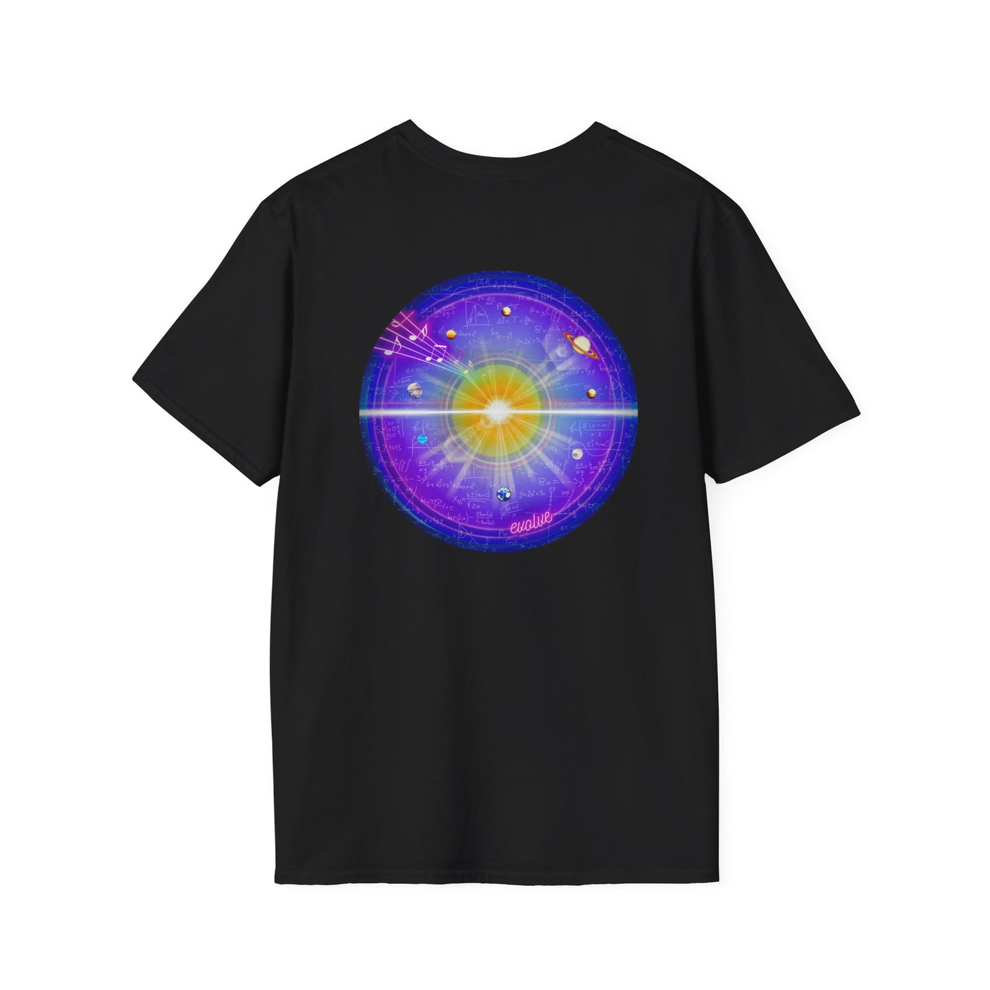 Classic Donut Tee - Unisex Soft-Style - "The Quite Profound Donut" - series 1.0  - blue/purple/magenta donut