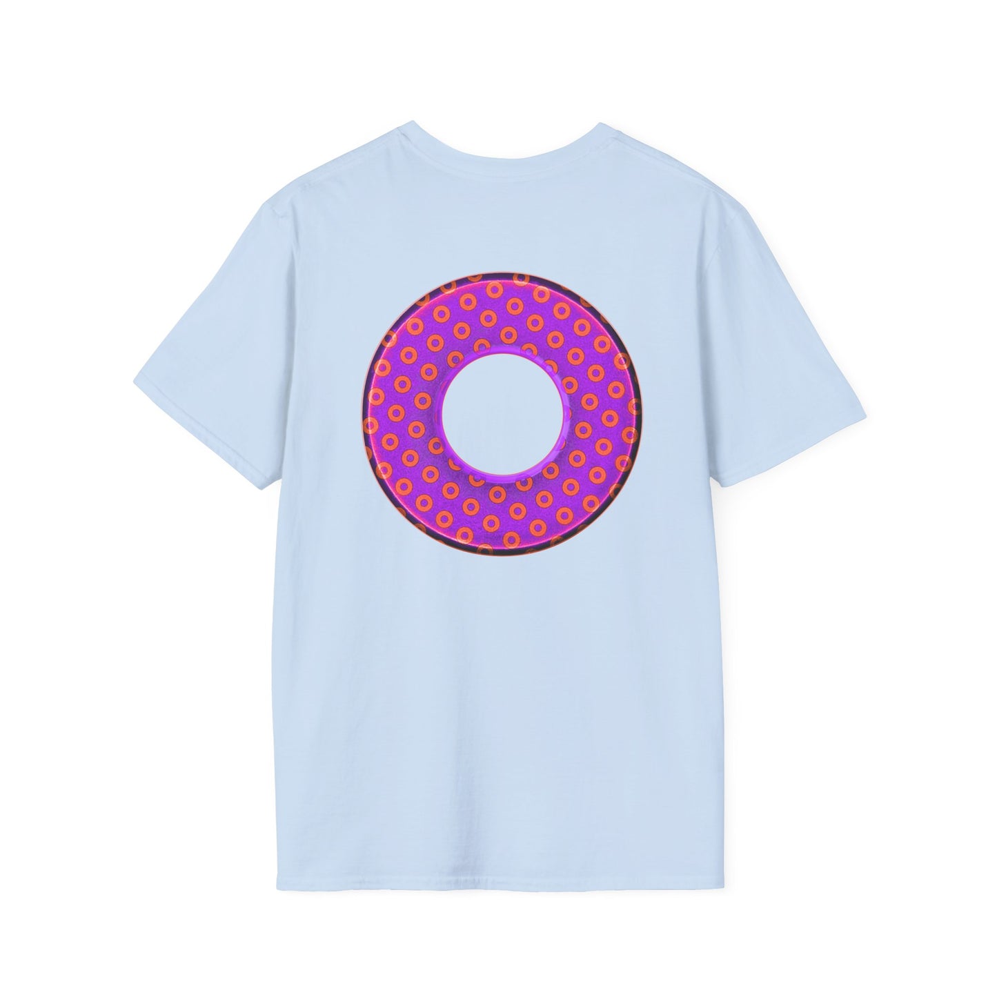 Plain Donuts/Unisex Soft-Style - "Plain Electric Paradoxical Donuts" - bright purple/red donuts