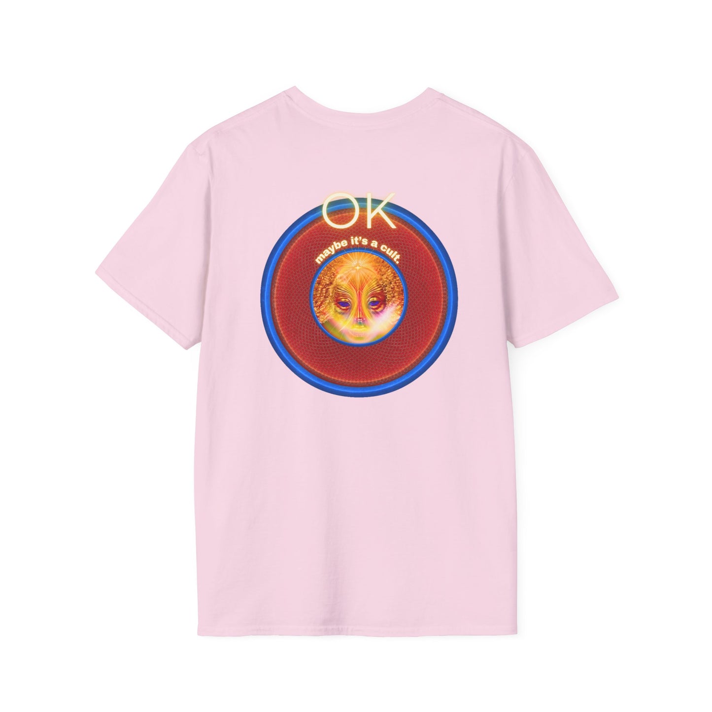 Classic Donut Tee - Unisex Soft-Style - "Donuts: Conjurers of Awesome" - series 1.0  - variant 3 - w/"okay" - red donut