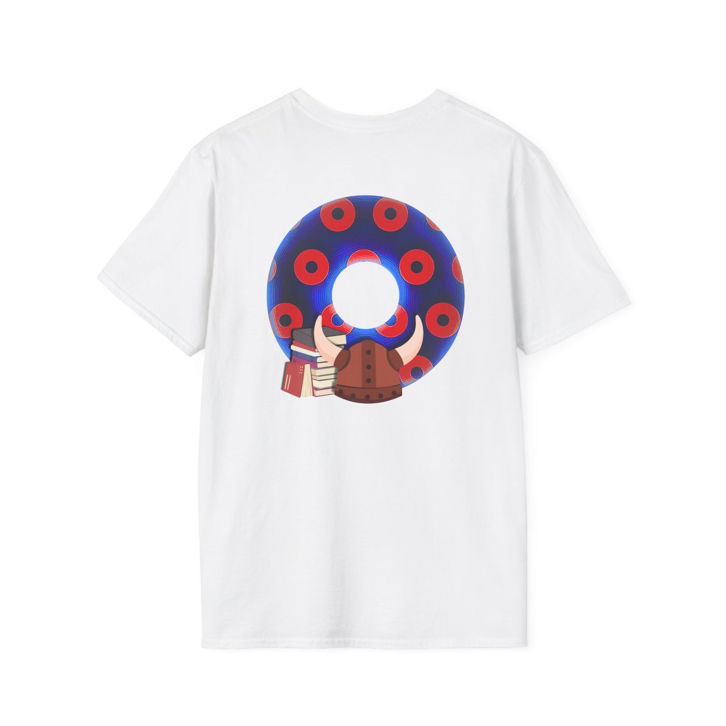 Classic Donut Tee - Unisex Soft-Style - "El Fuego Donut" - paradoxical blue/red donut