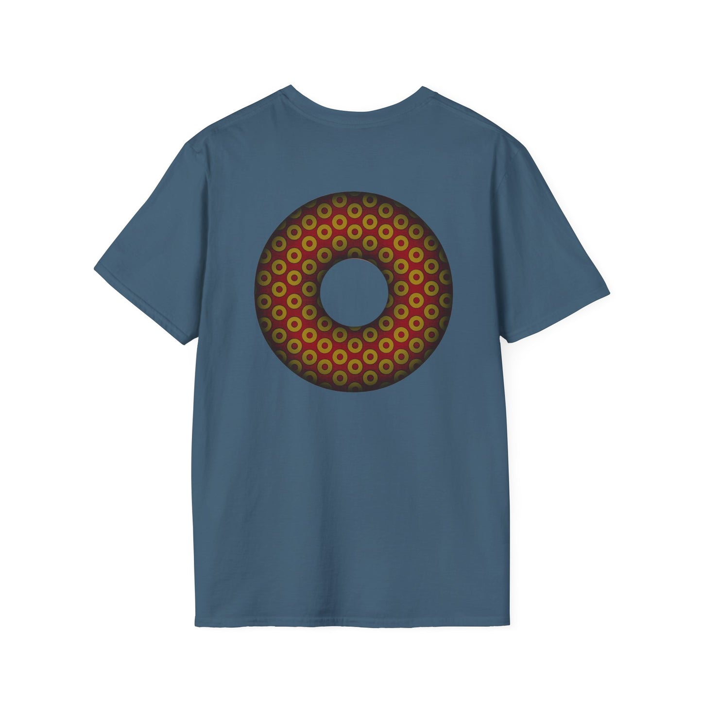Plain Donuts/Unisex Soft-Style - "Plain Paradoxical Grided Donuts" - gold/burgundy donuts