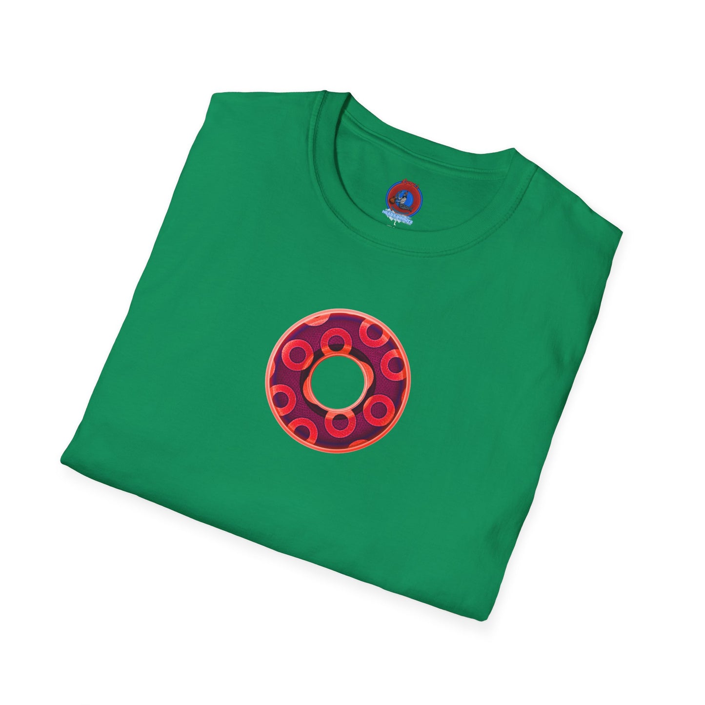 Plain Donuts/Unisex Soft-Style - "Plain Rustic Paradoxical Donuts" - bright red/burgundy donuts