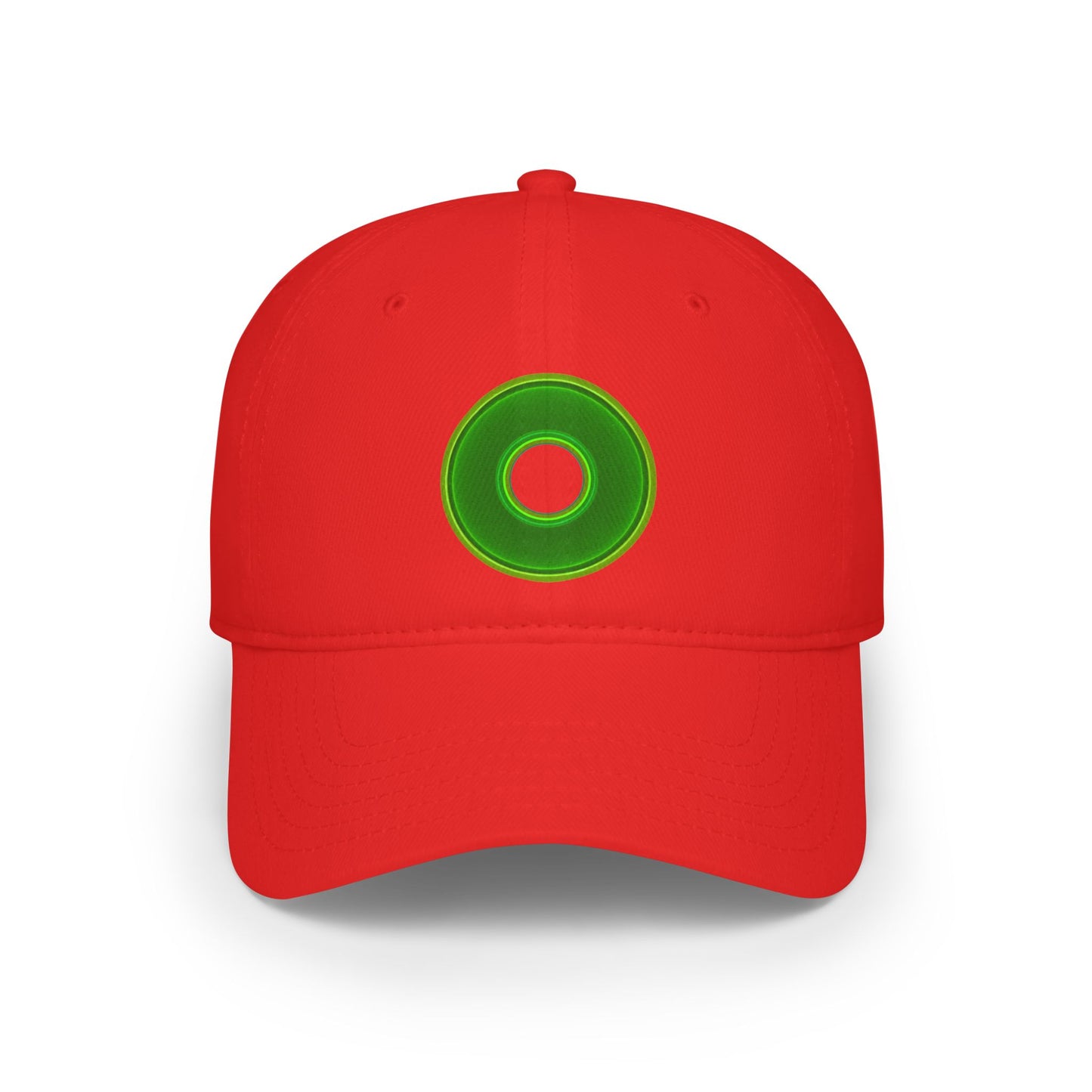 Lumpy Donut Baseball Cap - "Plain [Mary] Jane" - vivid green donut w/