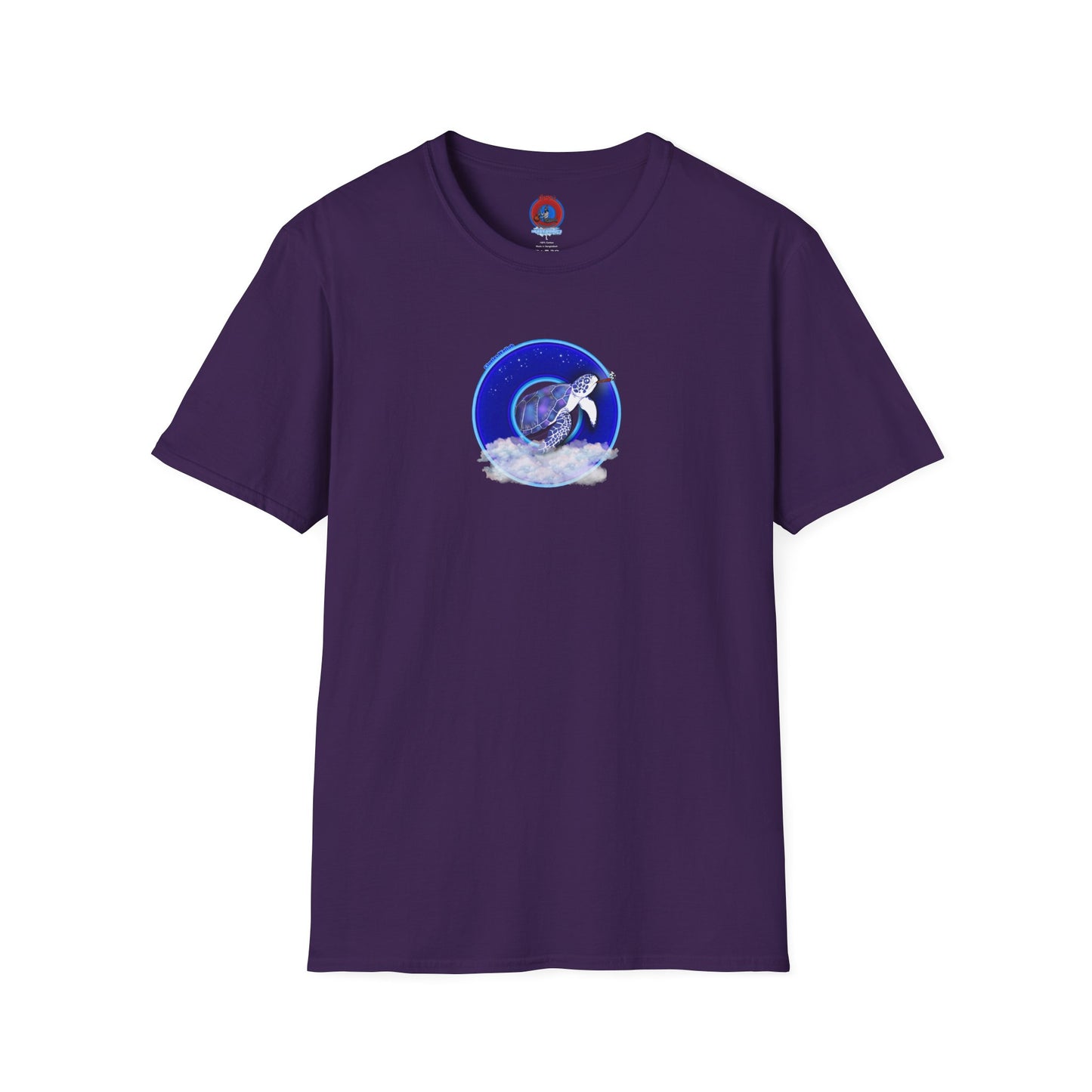 Classic Donut Tee - Unisex Soft-Style - "Clueless Wallob's Donuts" - vivid blue sky donut