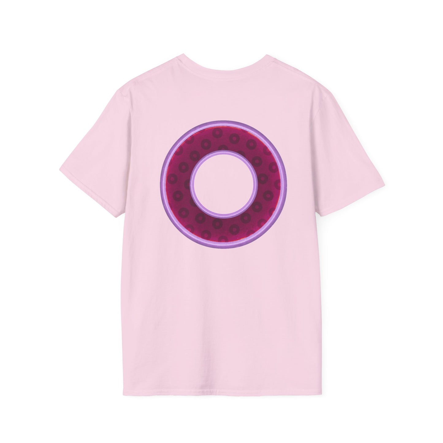Plain Donuts/Unisex Soft-Style - "Plain Wide Mouthed Paradoxical Donuts" - red-purple/light purple donuts