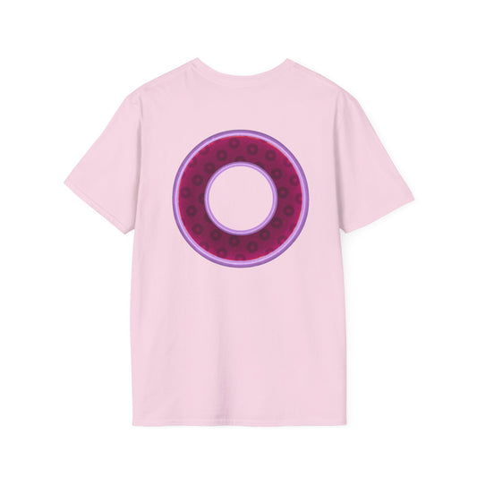Plain Donuts/Unisex Soft-Style - "Plain Wide Mouthed Paradoxical Donuts" - red-purple/light purple donuts