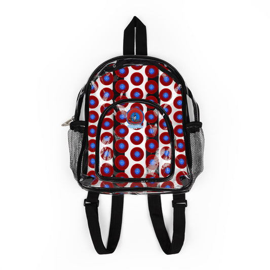 Lumpy Clear Pack/Concert Buddy - Plain Vivid Donut Print - red/blue phatty donut