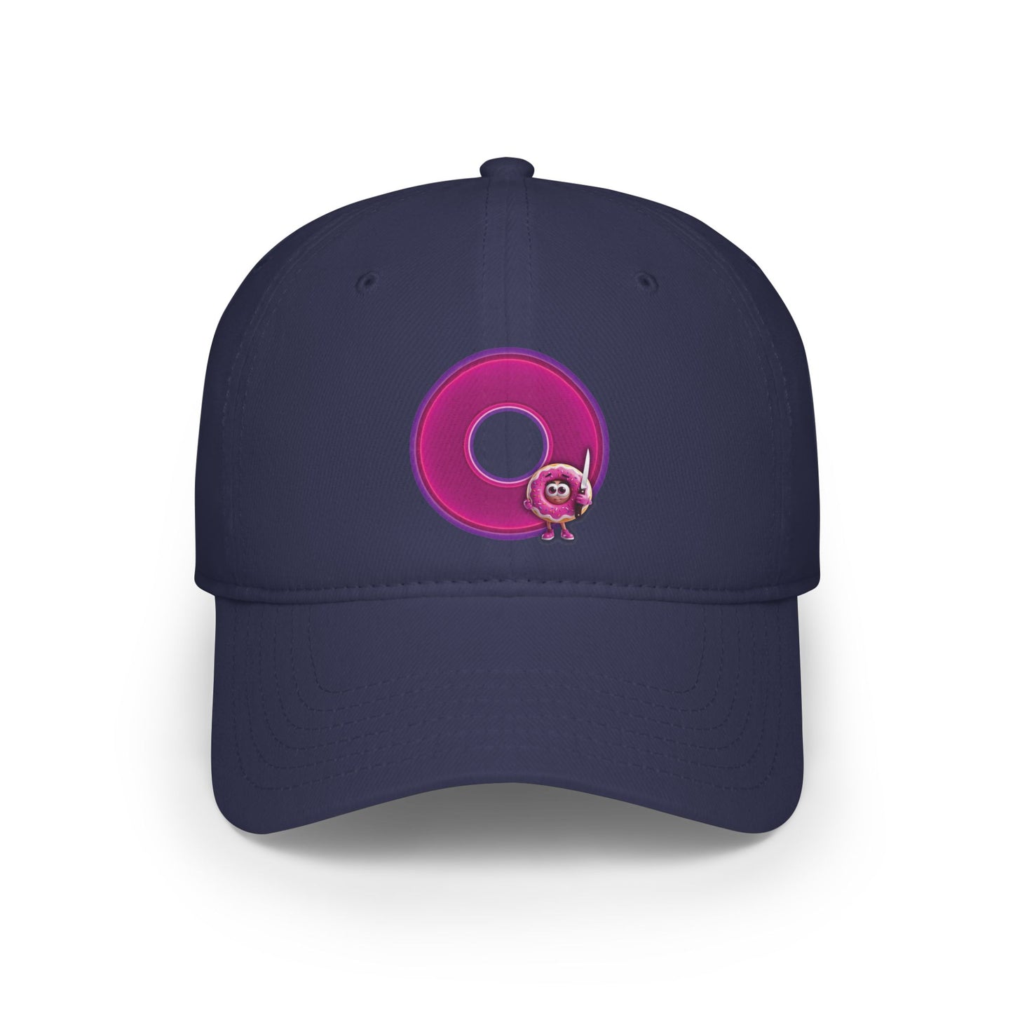 Lumpy Donut Baseball Cap - "My Phriend The Donut's Cap" - variant 3 - magenta vivid donut w/