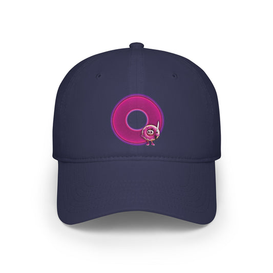 Lumpy Donut Baseball Cap - "My Phriend The Donut's Cap" - variant 3 - magenta vivid donut w/
