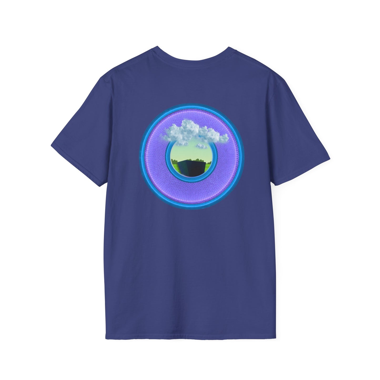 Classic Donut Tee - Unisex Soft-Style - "Got Rhombus?" - series 1.0  - variant 4 - purple/blue donut