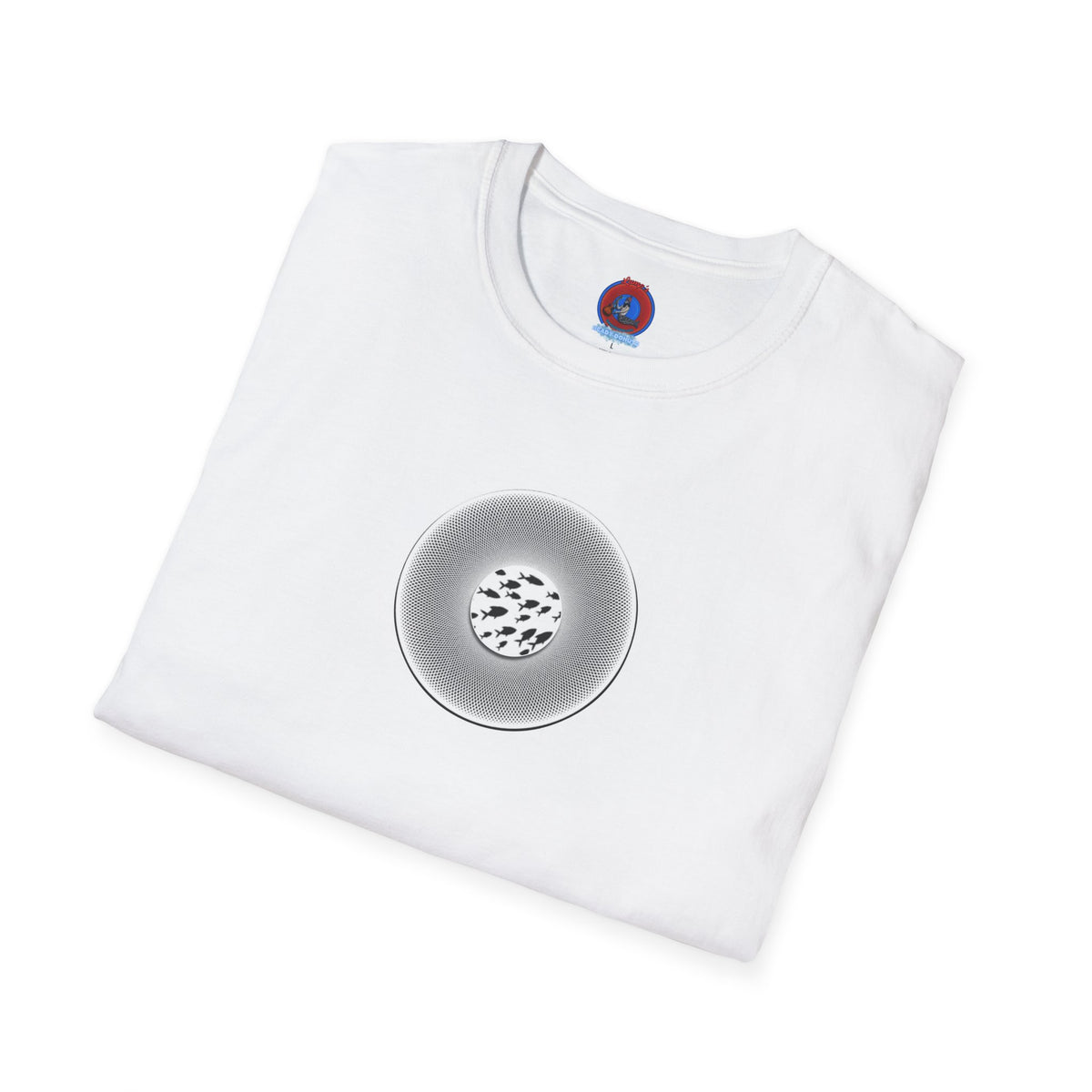 Classic Donut Tee - Unisex Soft-Style - "If I'm Swimming By" - variant 1 - white - textured donut