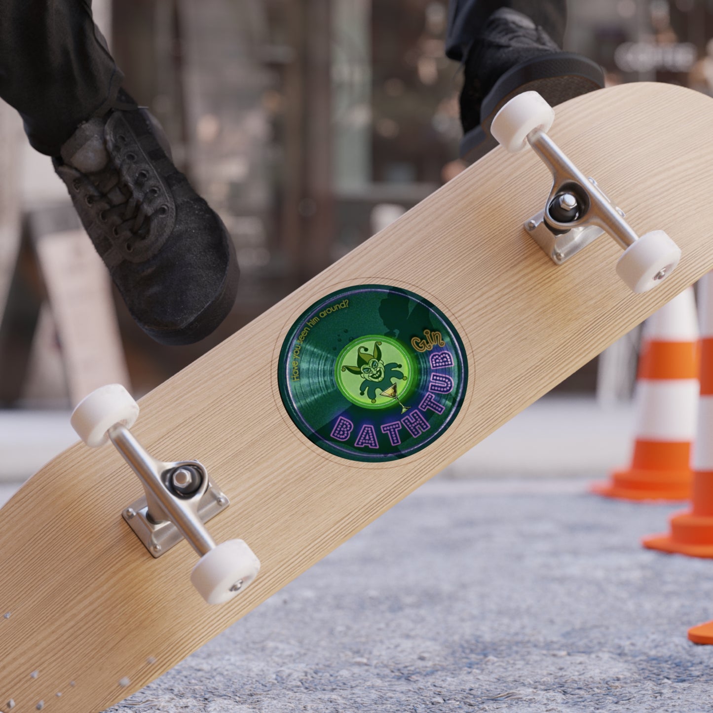 Donut Bumper/Outdoor Sticker - The Joker's Personal Sticker - Ambassador Edition" - series 1.0 - variant 2 - purple donut - [Die-Cut] 6"x 6"