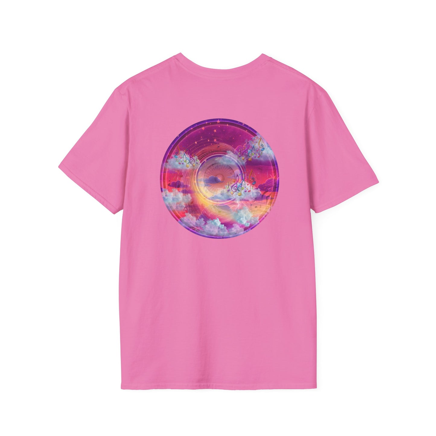 Classic Donut Tee - Unisex Soft-Style - "Conjurers of Donuts" - series 1.0  - magenta/purple donut