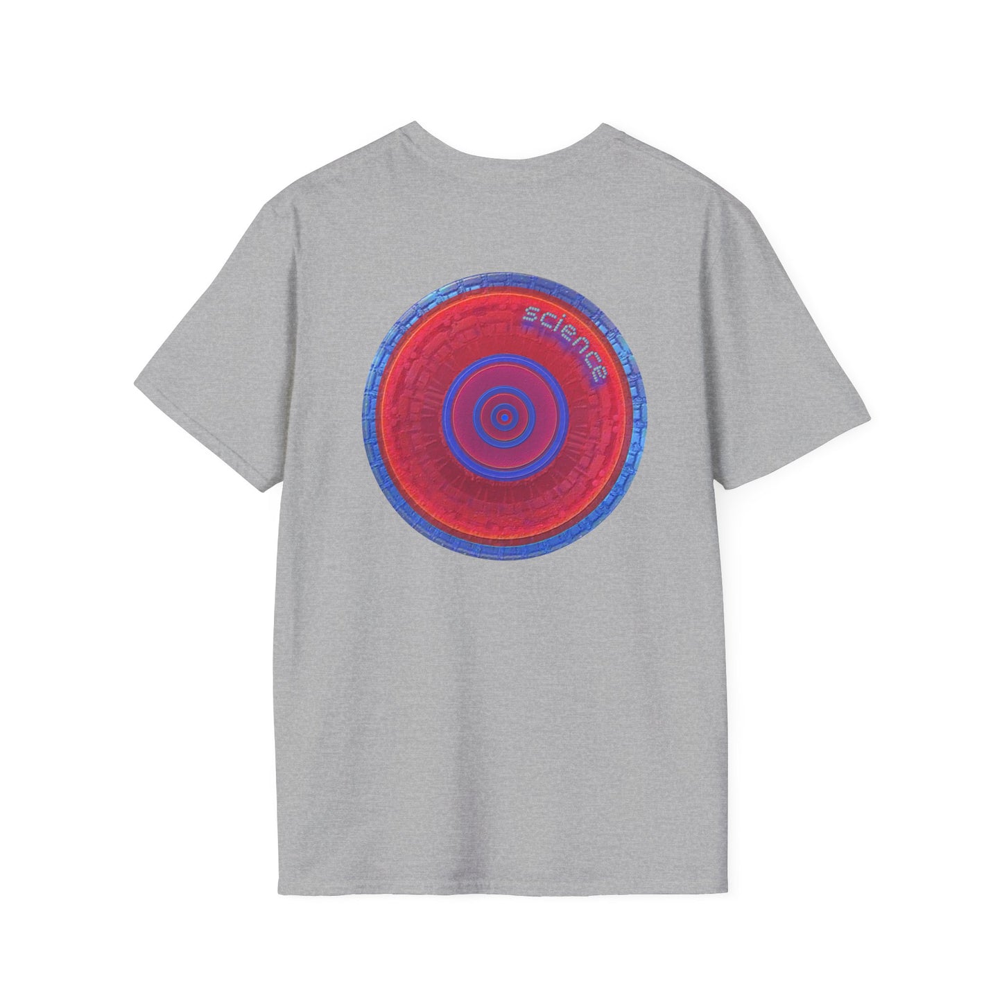 Classic Donut Tee - Unisex Soft-Style - "Tube Donuts" - series 1.0 - red donut/lighter blue bordering