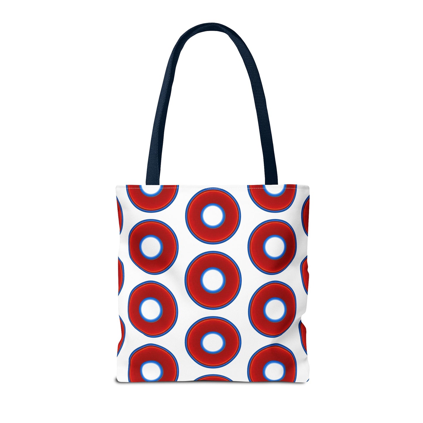 Lumpy Beach/Tote Bag - red vivid donuts w/white background