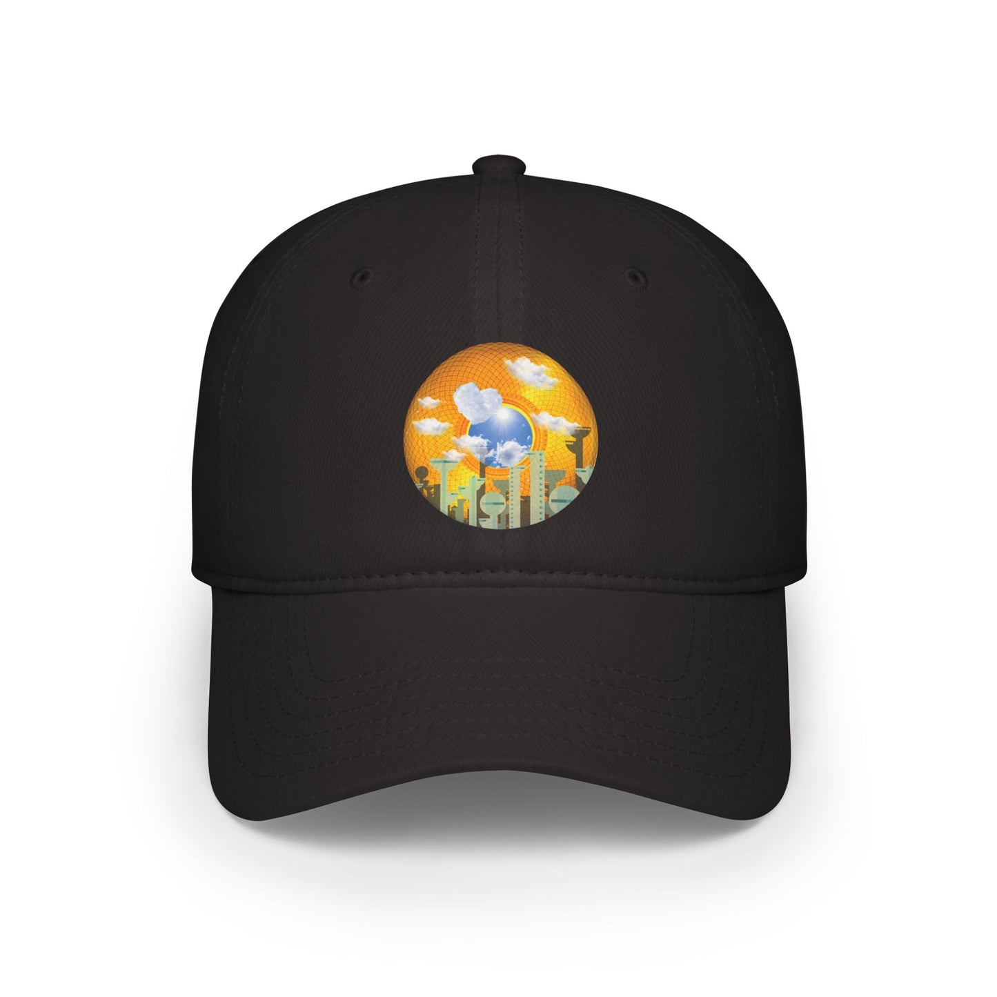 Lumpy Donut Baseball Cap - "The Golden Age of Donut Caps" - golden symmetrical donut w/