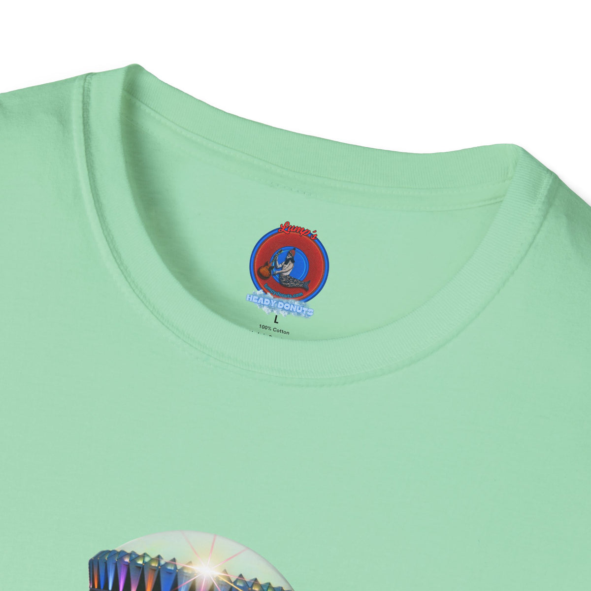 Classic Donut Tee - Unisex Soft-Style - "Donuts now Served on the Mothership" - series 1.0  - variant 6  - tractor-beamed donut