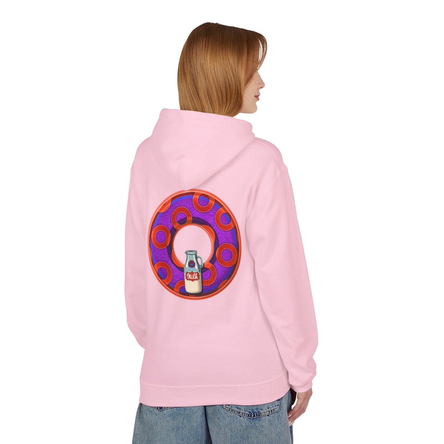 Fleece Harry Hoodies [Midweight Soft-style] - "Wooked Cream Dairy - YEMSG Donut" - blue/blue rustic paradox donut - variant 6