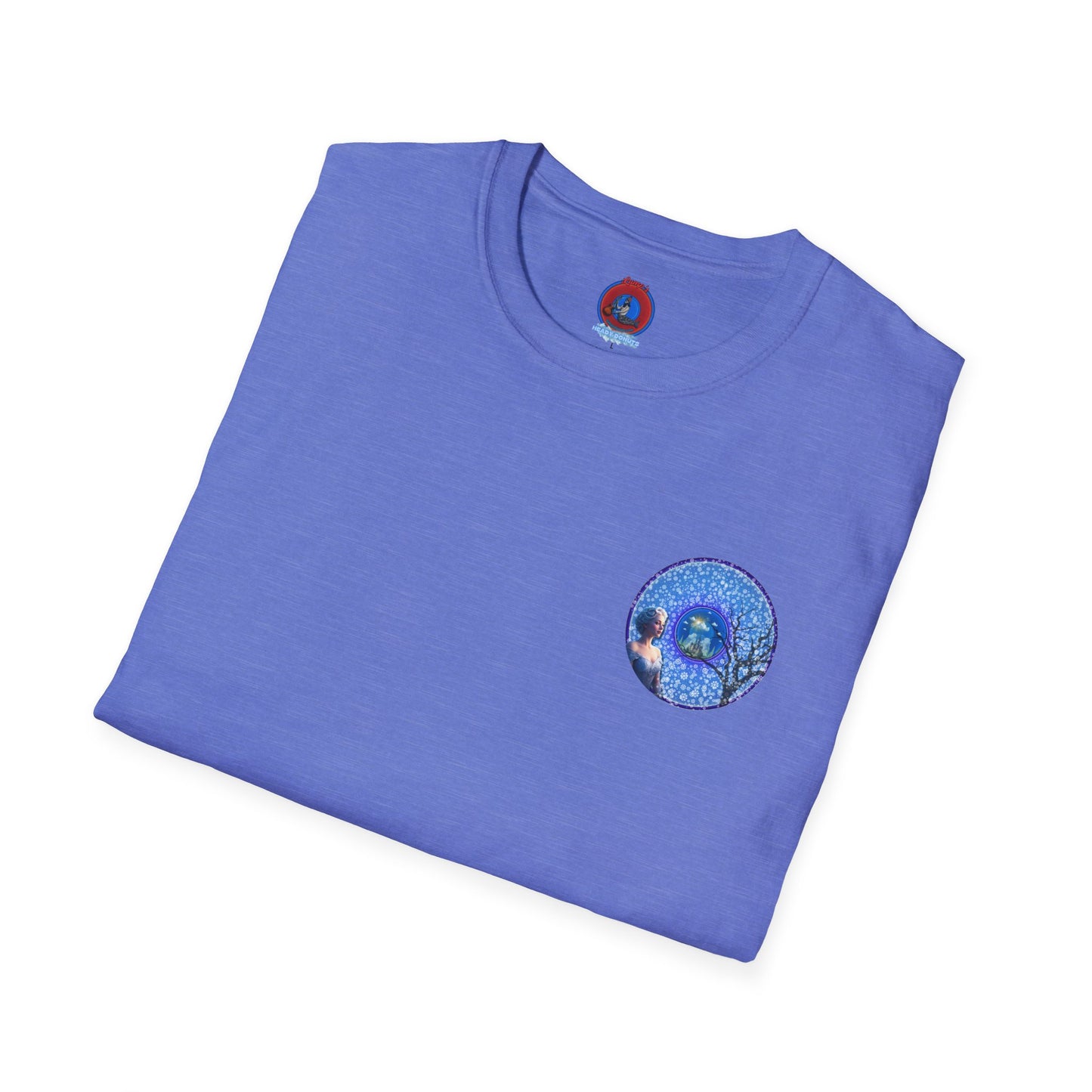 Classic Donut Tee - Unisex Soft-Style - "The Donut Locked in Glaciers" - series 1.0 - blue donut