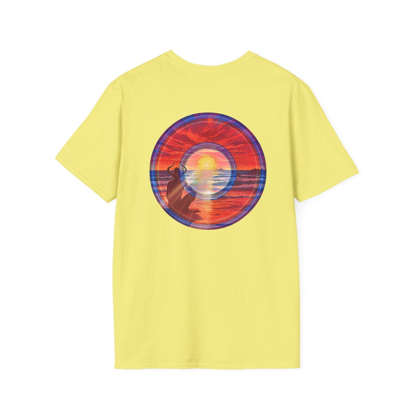 Classic Donut Tee - Unisex Soft-Style - "The Squirming Donut" - red picture donut