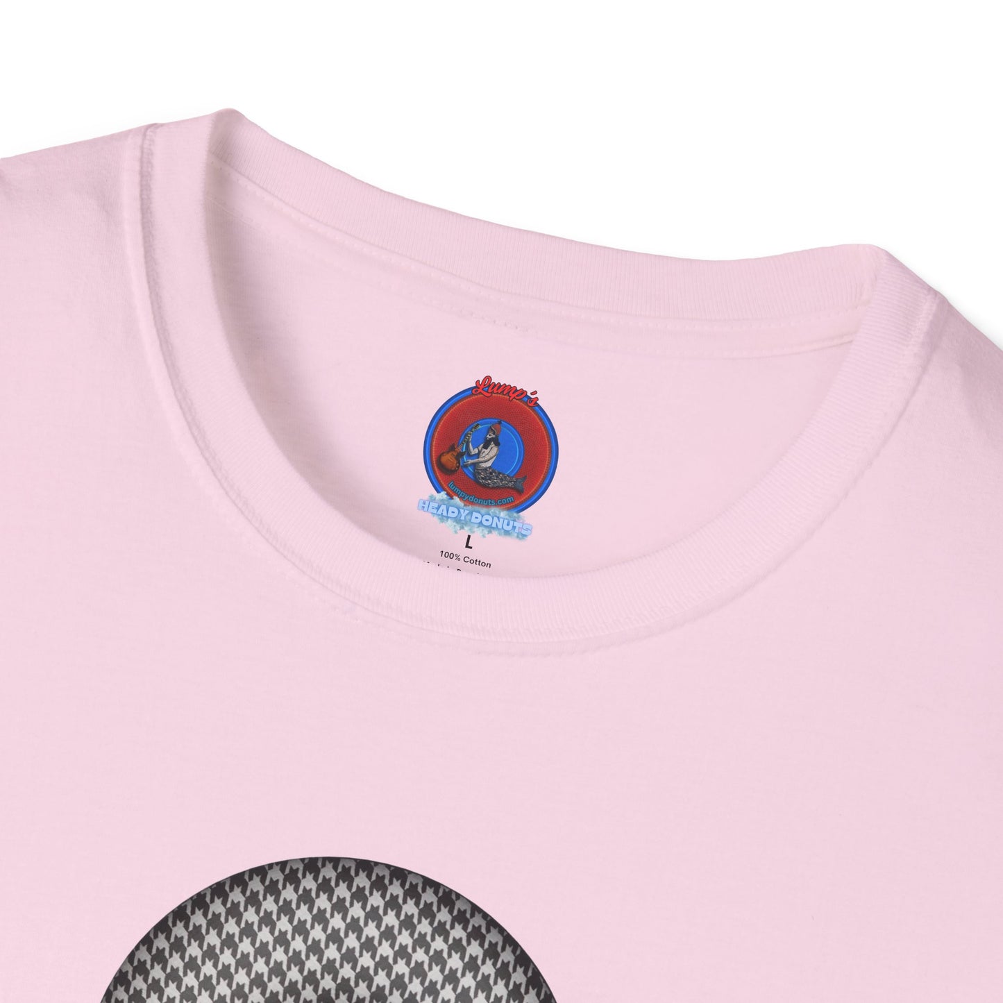Classic Donut Tee - Unisex Soft-Style - "Ricky's Donut" - houndstooth donut
