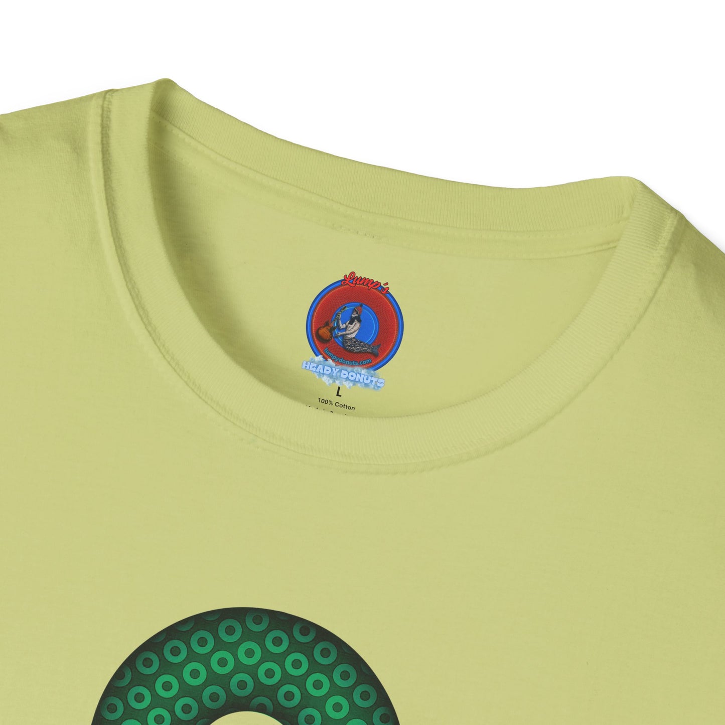 Plain Donuts/Unisex Soft-Style - "Plain Paradoxical Grided Donuts" - green/dark green donuts