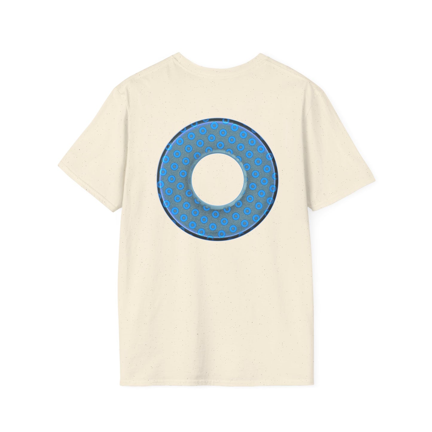 Plain Donuts/Unisex Soft-Style - "Plain Electric Paradoxical Donuts" - light blue/light teal donuts
