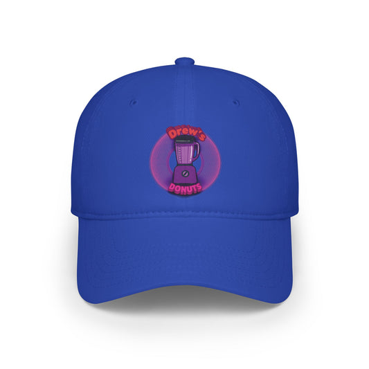 Lumpy Donut Baseball Cap - "Drew's Donuts" - vivid purple/magenta donut w/ - [*charitable donut]