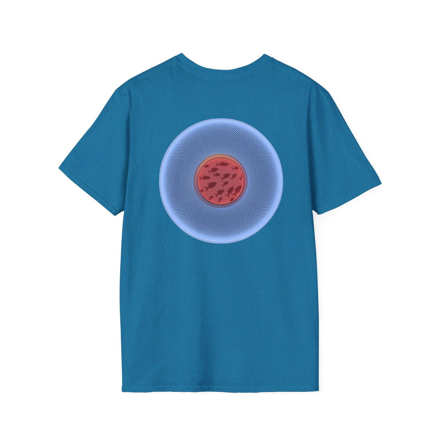 Classic Donut Tee - Unisex Soft-Style - "Swimming By" - variant 2 - blue phatty donut - series 1.0