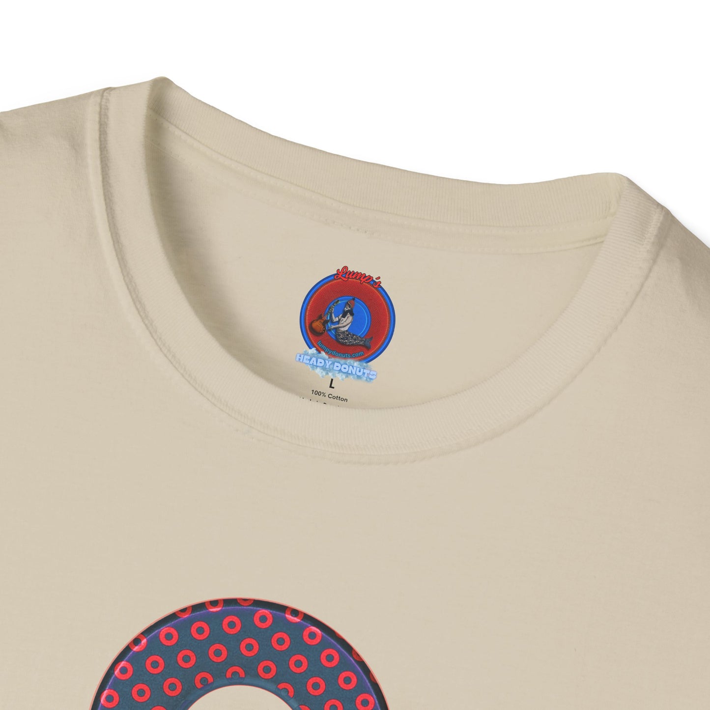Plain Donuts/Unisex Soft-Style - "Plain Electric Paradoxical Donuts" - navy blue/red donuts