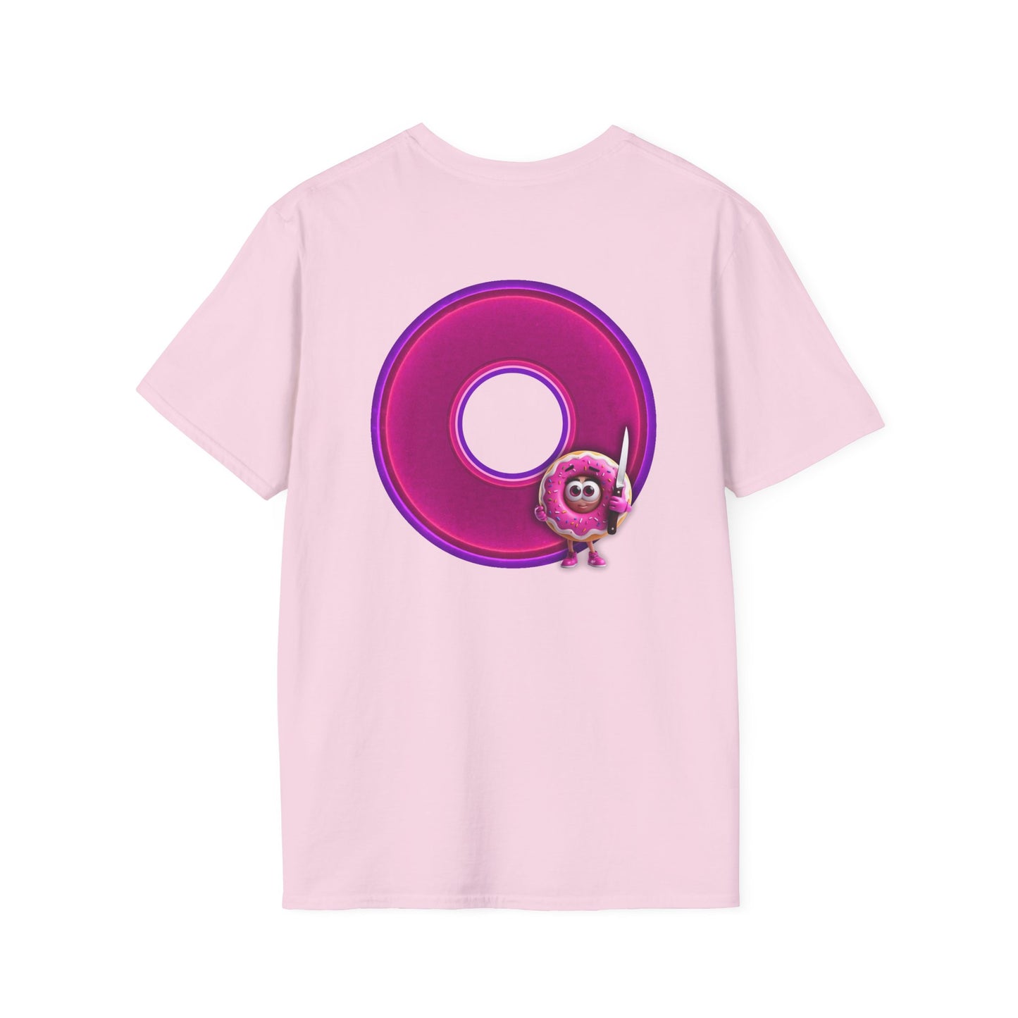 Classic Donut Tee - Unisex Soft-Style - "My Friend the Donut " - series 1.0  - variant 3 - magenta/purple donut