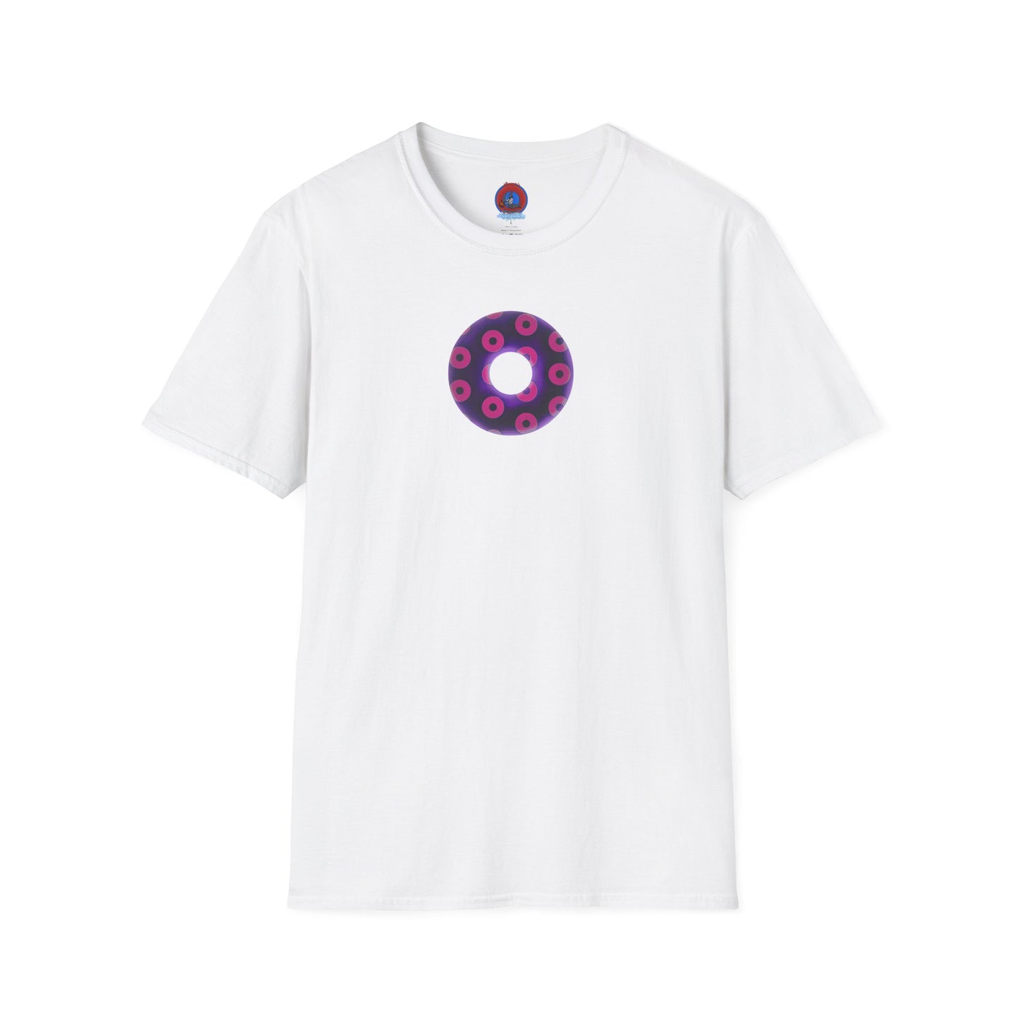 Plain Donuts/Unisex Soft-Style - "Plain Blimpy Paradoxical Donuts" - dark purple/bright magenta donuts