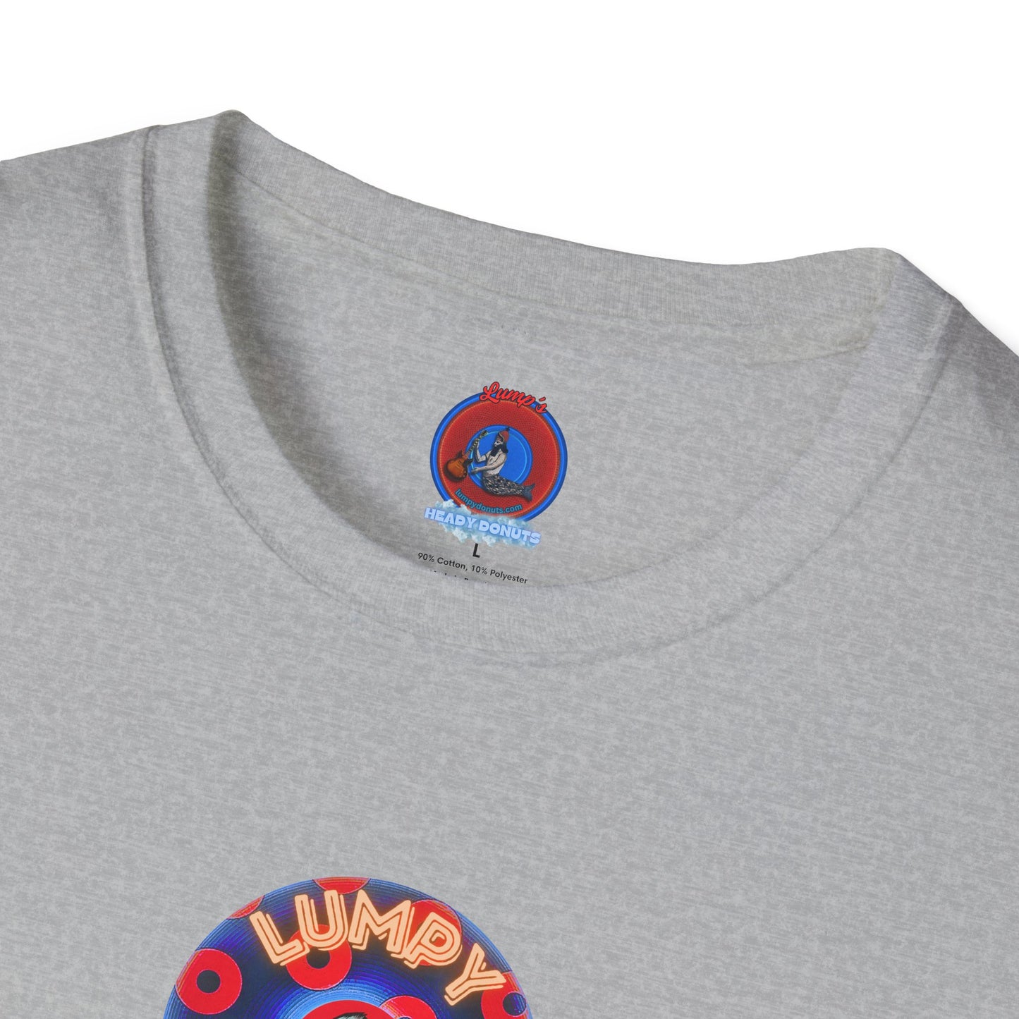 Coffee Traders Tee - Unisex Soft-Style - "Cat's Meow " - paradoxical donuts - variant 2 - logo front/cats back